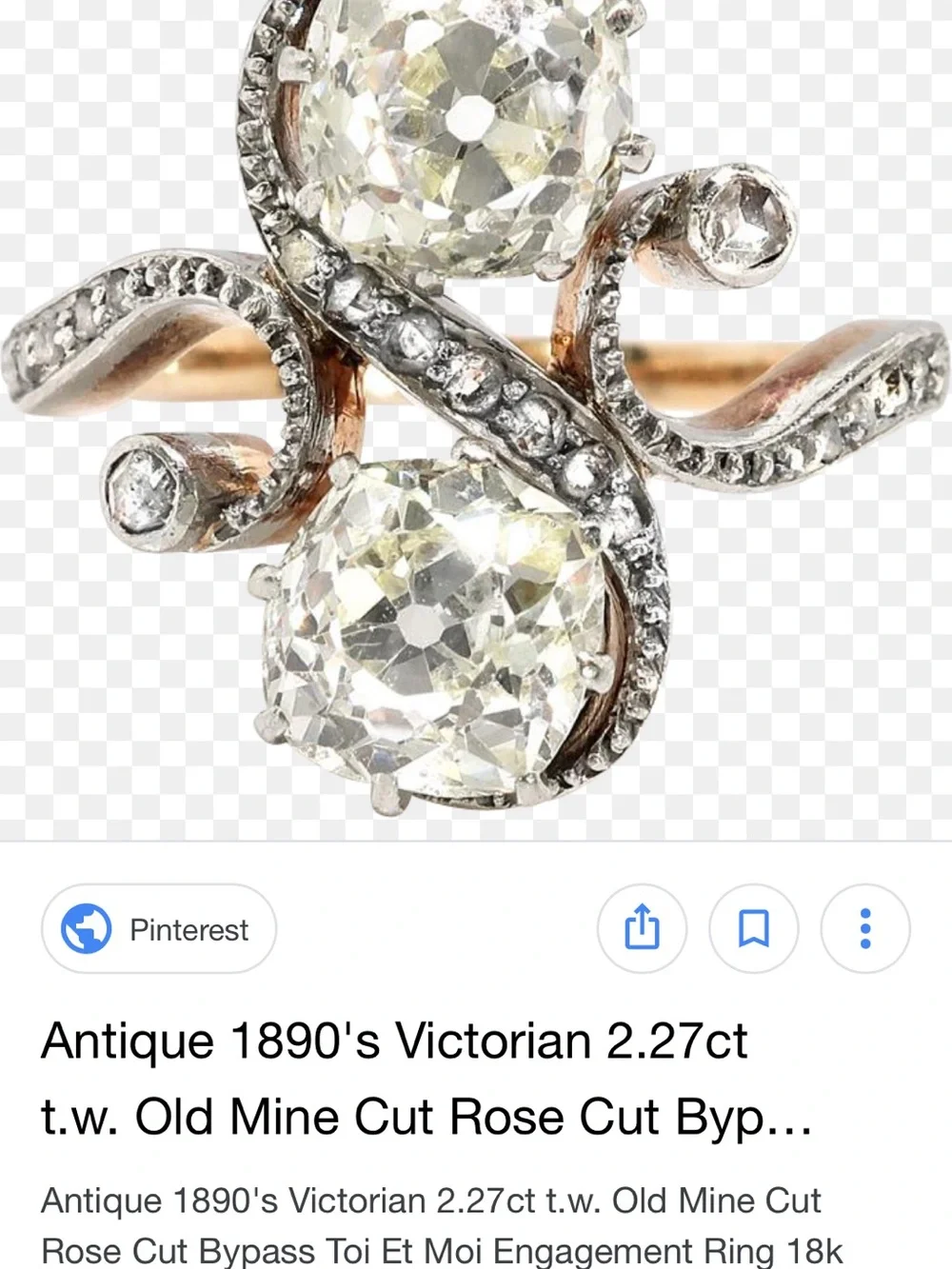 Antique Victorian Rose Gold Ruby & Diamond Ring — Size 8